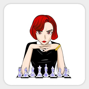 the queen's gambit beth harmon the chess master Sticker